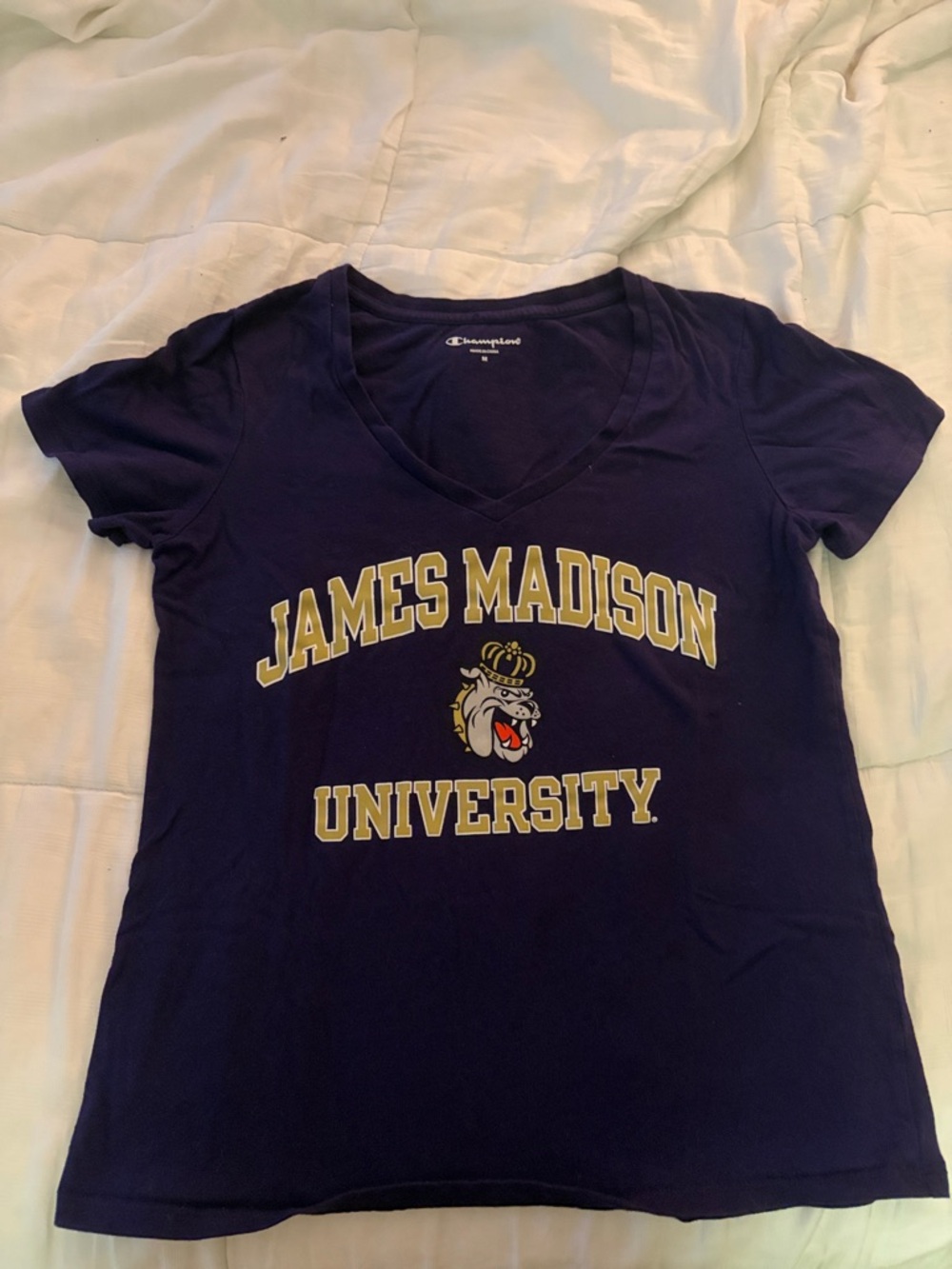 JMU V-neck tee